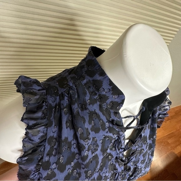 KATE SPADE Silk  Leopard Dot Print Blouse SZ XS - Picture 9 of 14